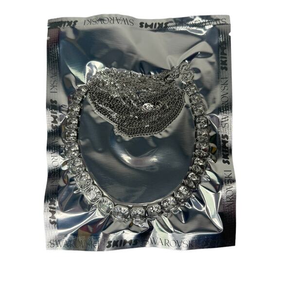 Swarovski x SKIMS belly chain, Imperial cut, White - Picture 4 of 5